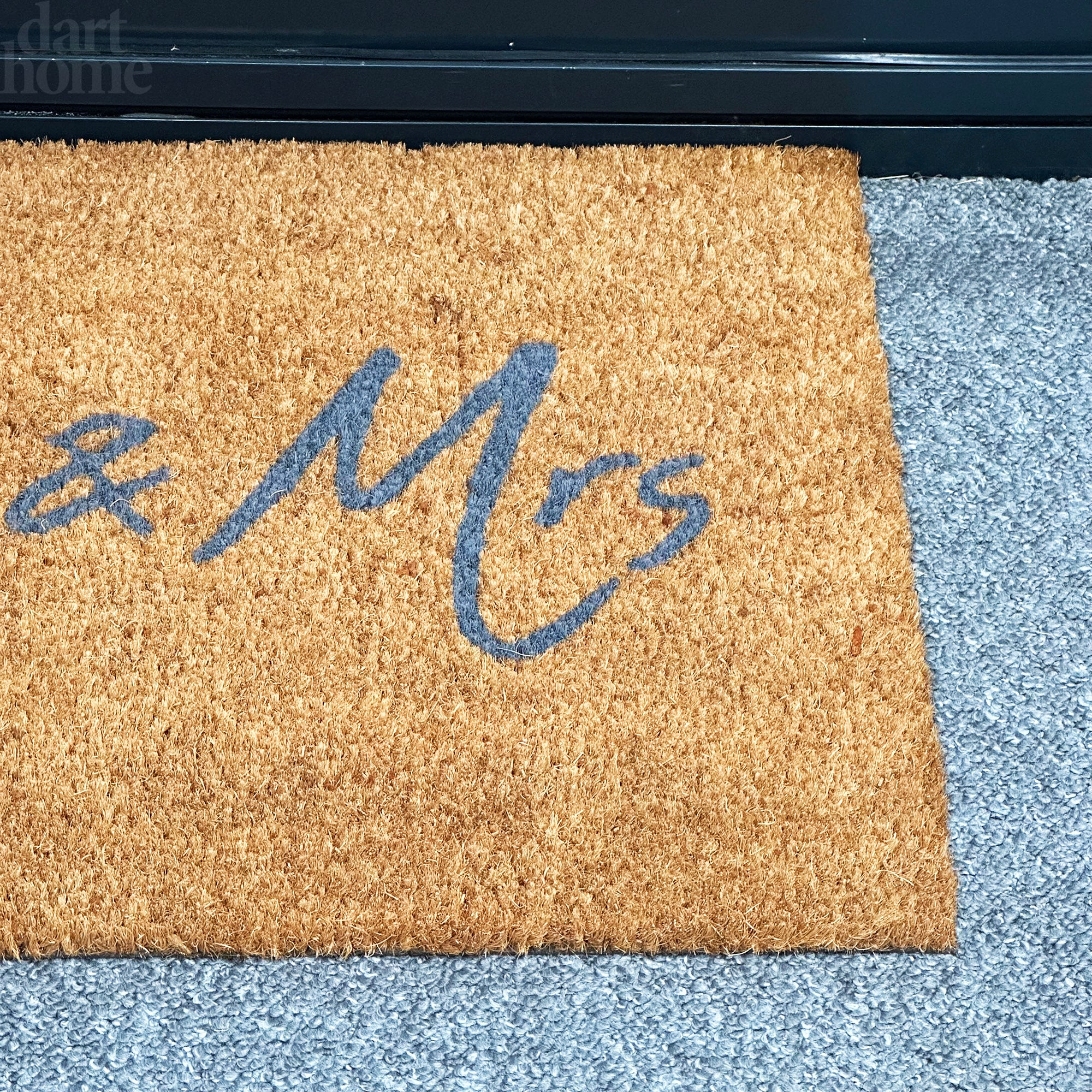 Mr & Mrs Script Coir Door Mat