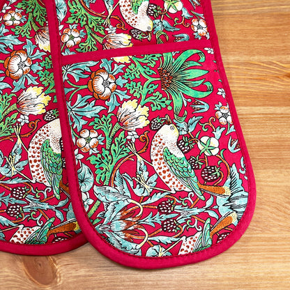 William Morris Strawberry Thief Double Oven Glove