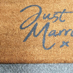 Fußmatte aus Kokosfaser mit „Just Married“-Schriftzug