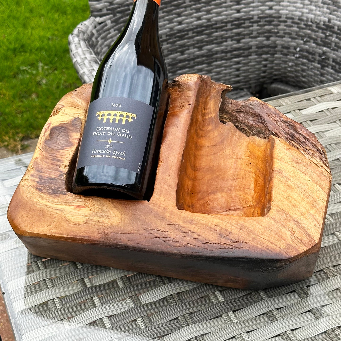 Driftwood Double Wine Bottle Holder