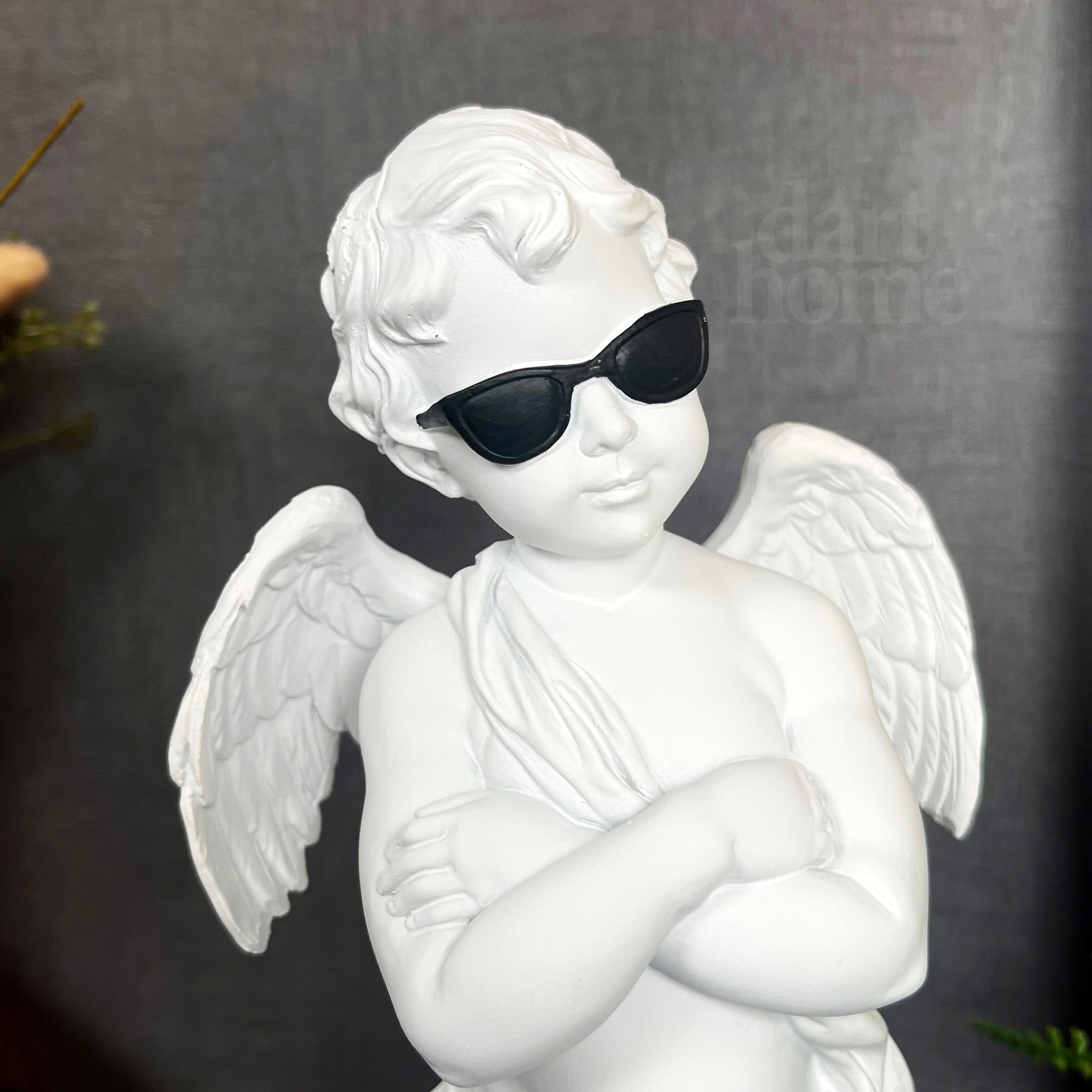 White Cool Cherub Ornament