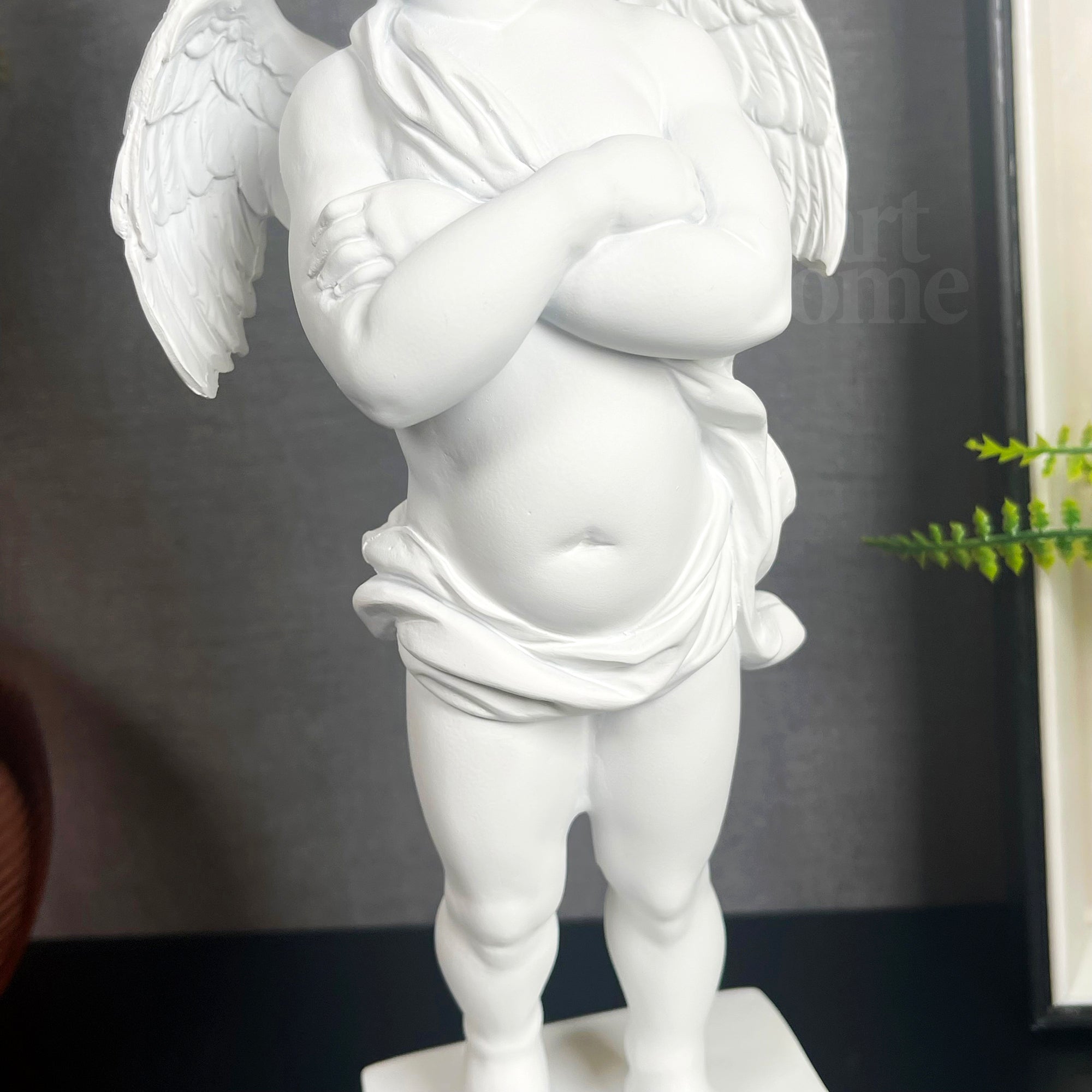 White Cool Cherub Ornament