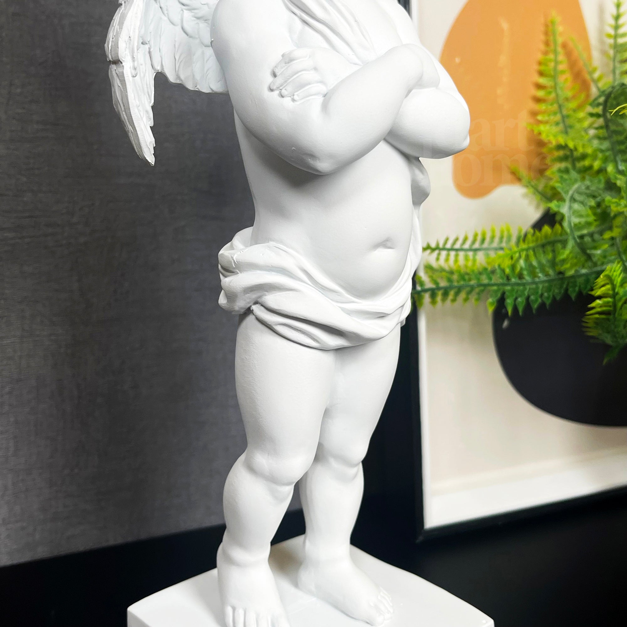 White Cool Cherub Ornament