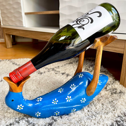 Weinflaschenhalter „Drunken Duck“.