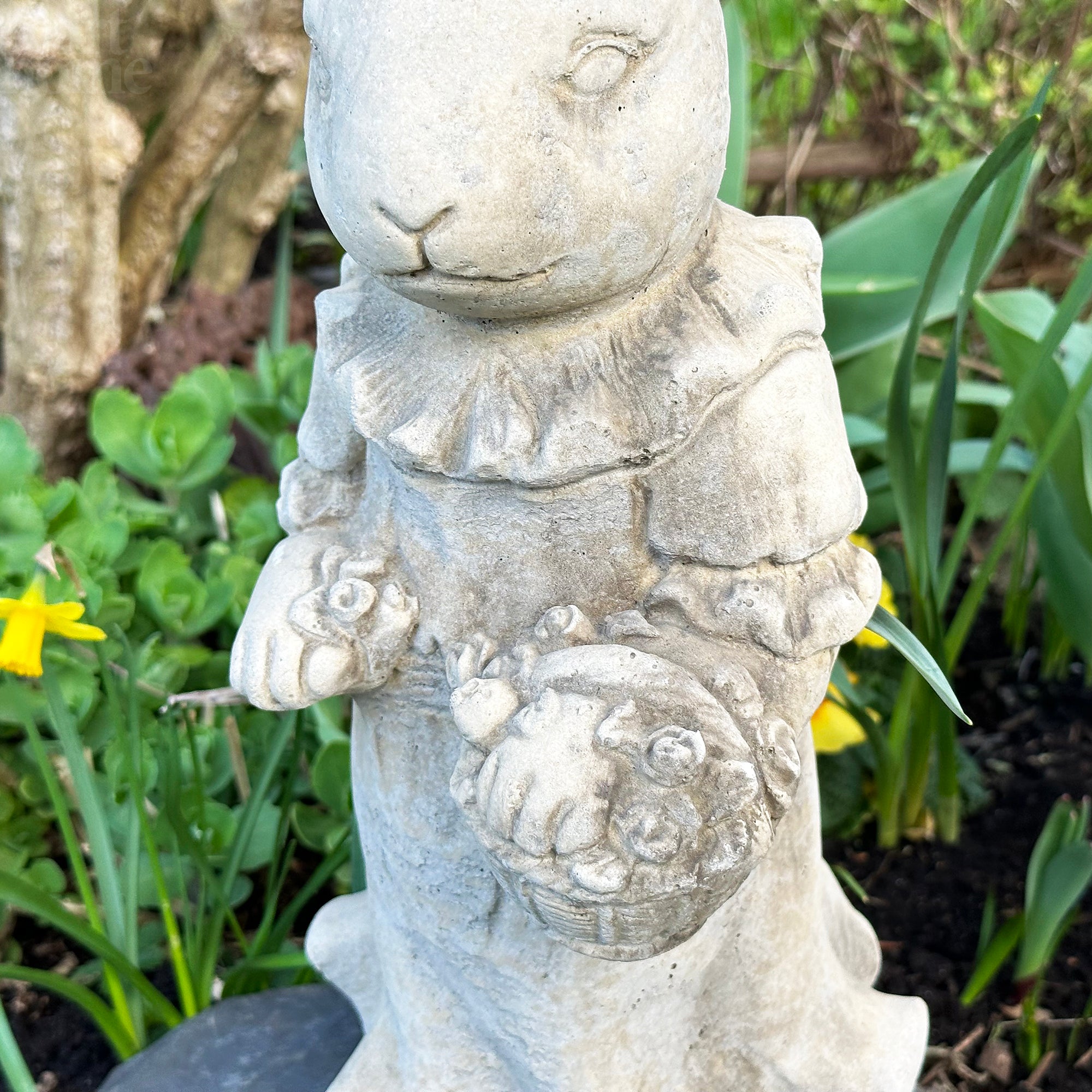 Stone Mr And Mrs Rabbit Garden Statues