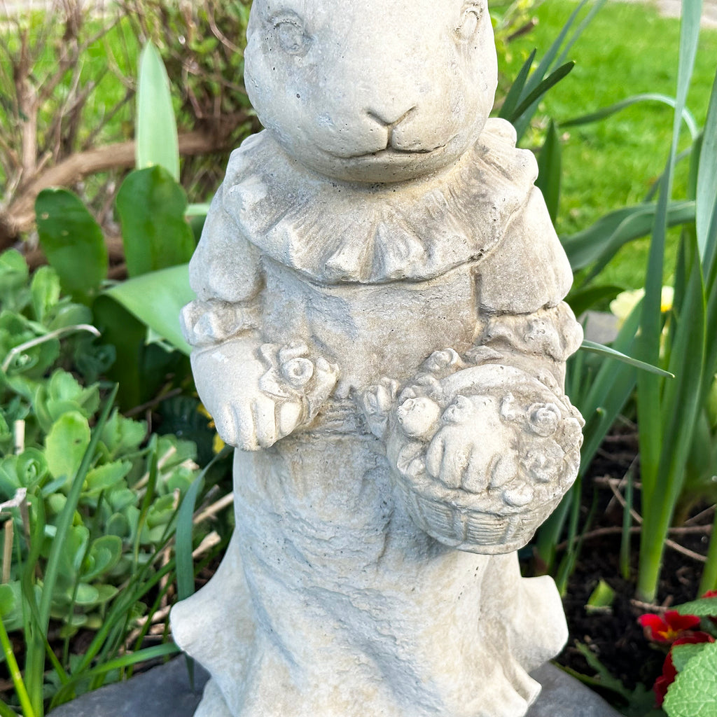 Stone Mr And Mrs Rabbit Garden Statues