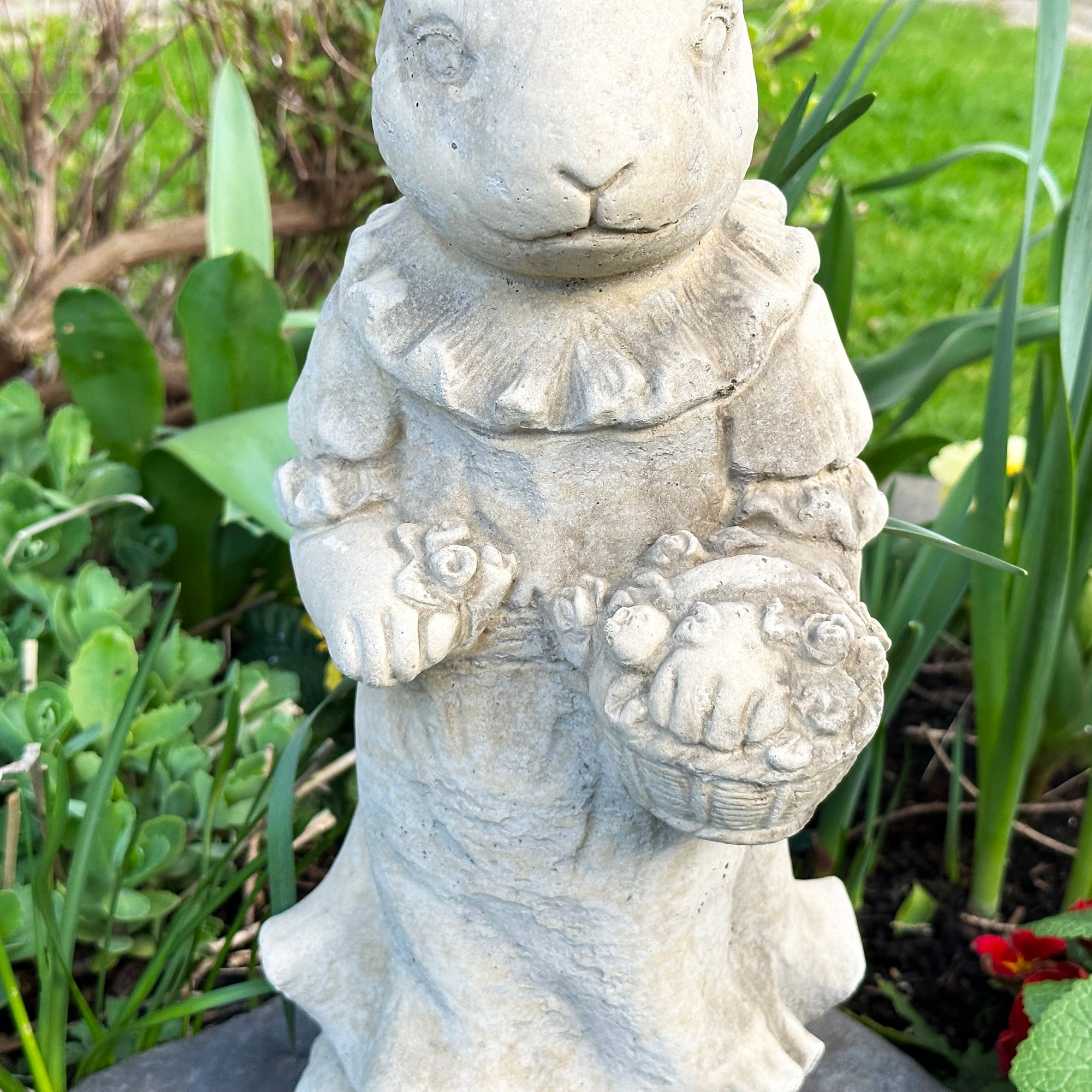 Stone Mr And Mrs Rabbit Garden Statues