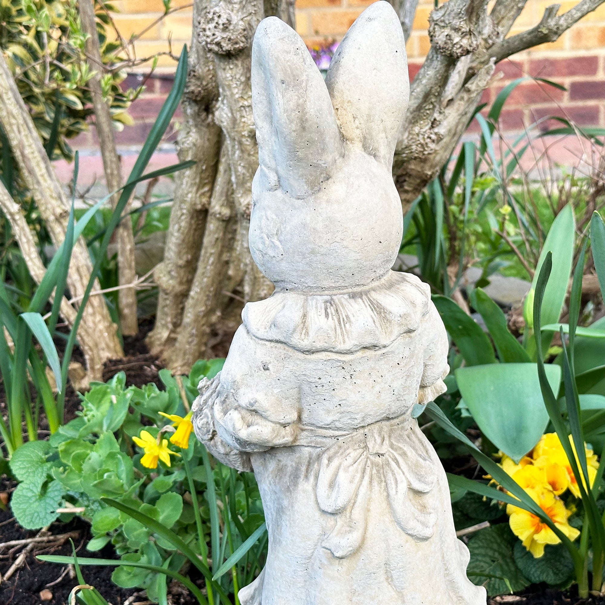 Stone Mr And Mrs Rabbit Garden Statues