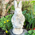 Stone Mr And Mrs Rabbit Garden Statues
