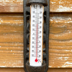 Vogel-Wandthermometer aus Gusseisen