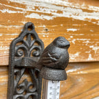 Vogel-Wandthermometer aus Gusseisen