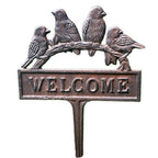 Cast Iron Birds Welcome Sign With Spike