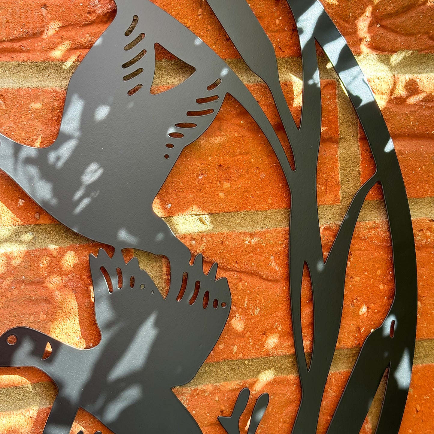 Three Flying Ducks Silhouette Garden Wall Art