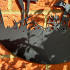 Three Flying Ducks Silhouette Garden Wall Art