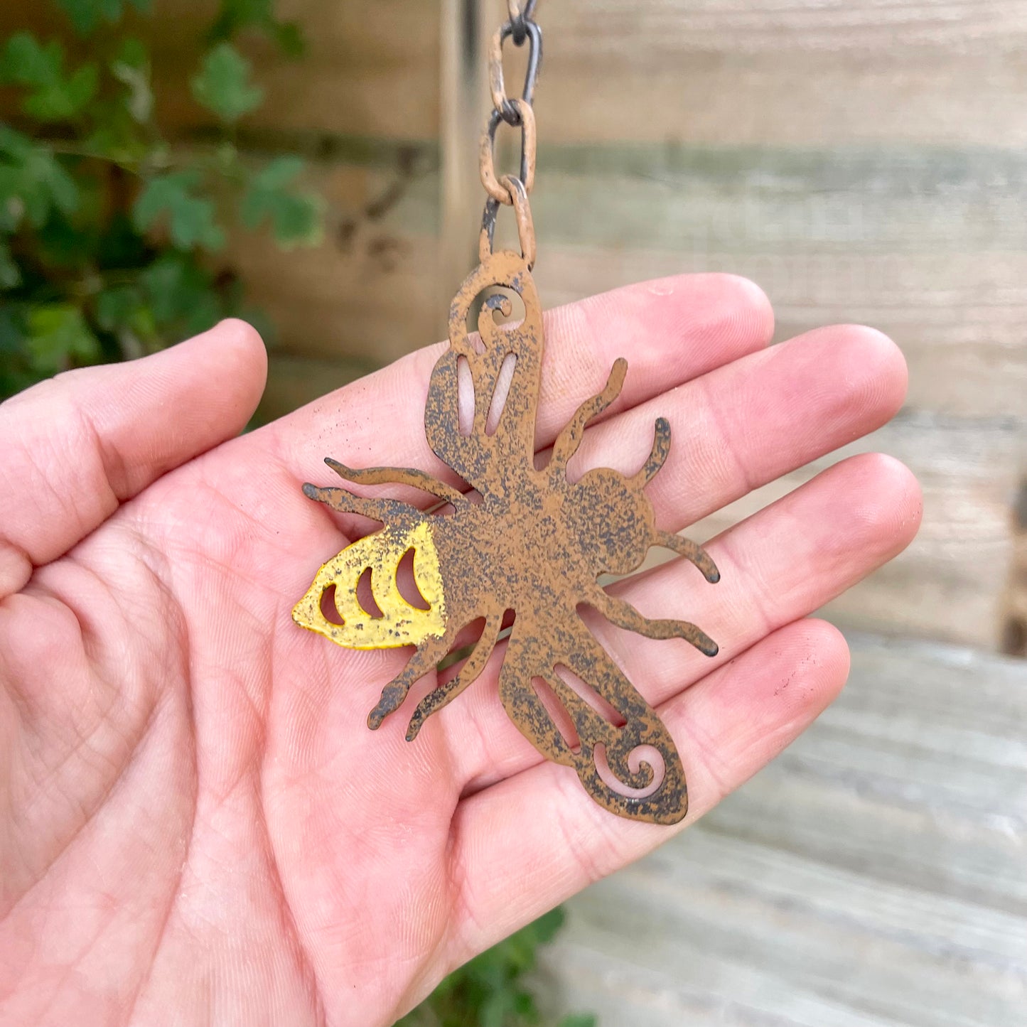 Cast Iron Honeycomb Bee Wind Chime