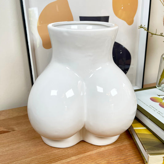 Ceramic White Bottom Vase