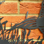 Flying Pheasant Silhouette Garden Wall Art