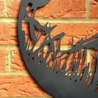Flying Pheasant Silhouette Garden Wall Art