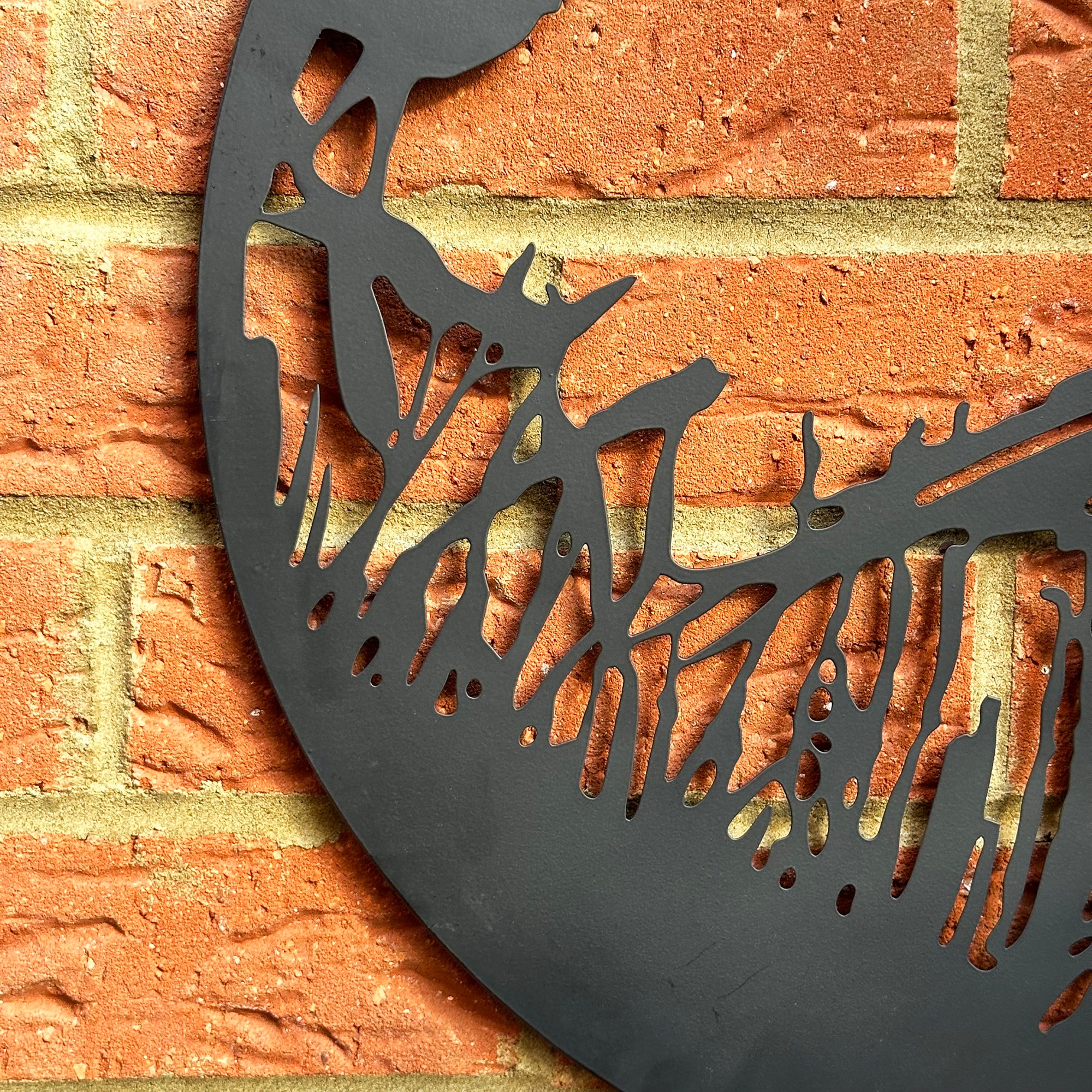 Flying Pheasant Silhouette Garden Wall Art