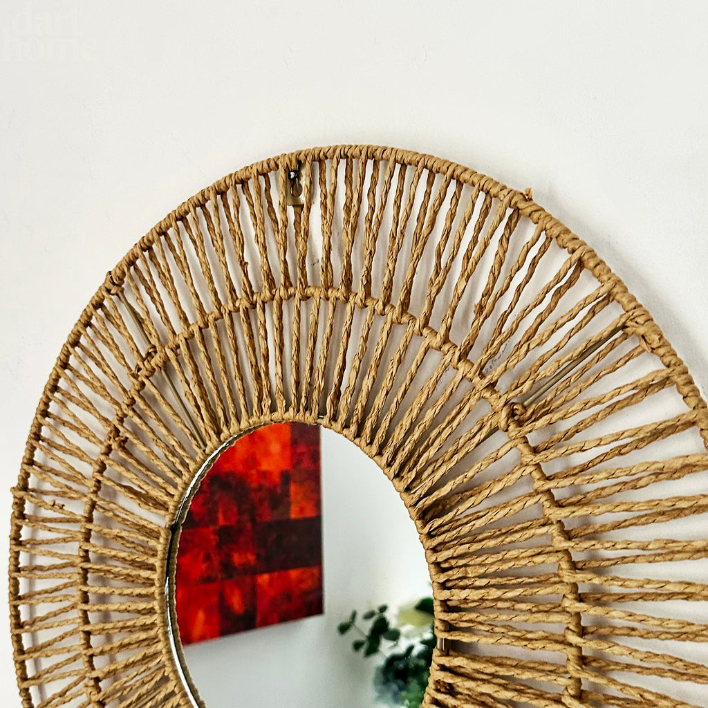 Woven Paper Rope Wall Mirror