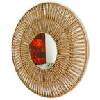 Wandspiegel aus gewebtem Papierseil