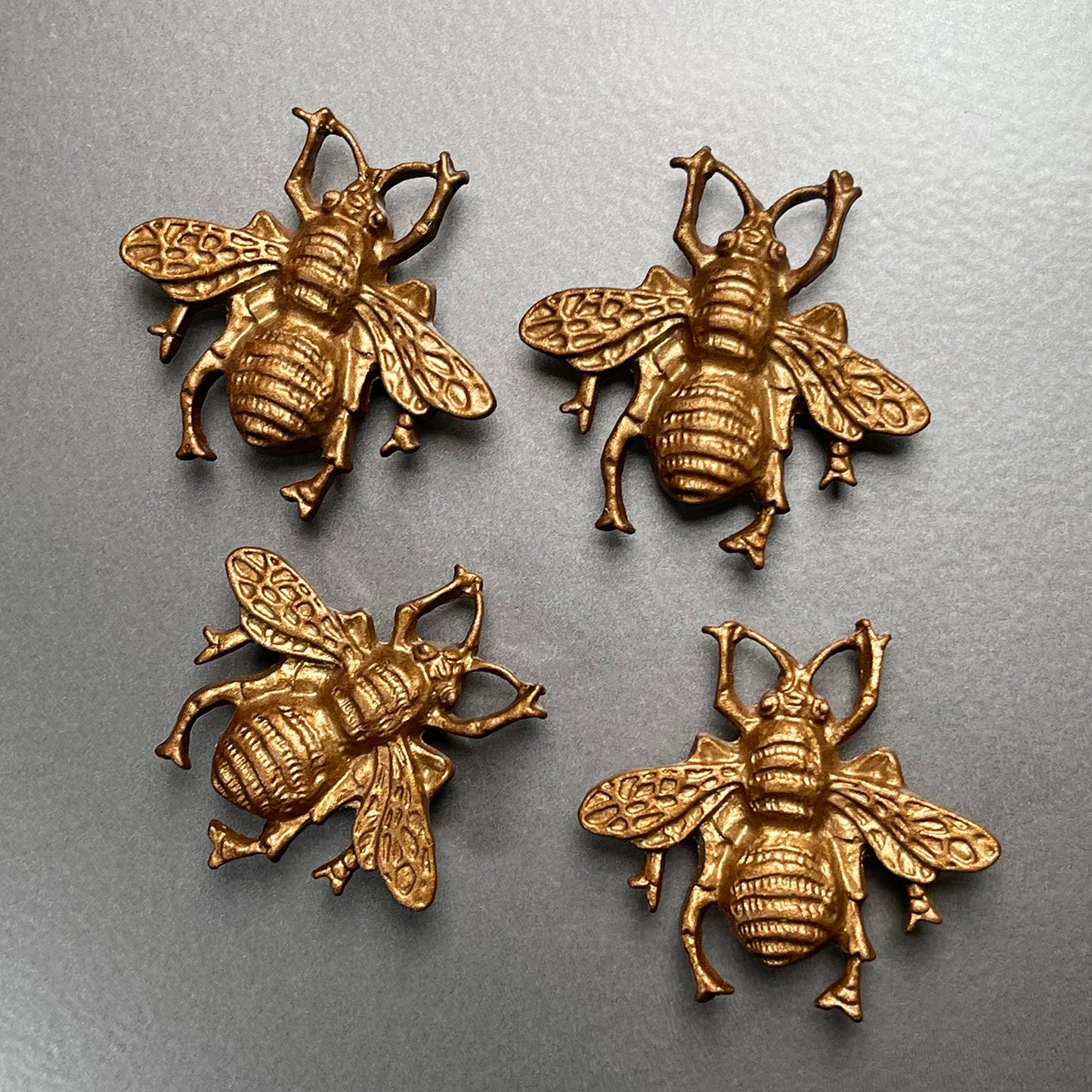 Golden Bumble Bee Fridge Magnets Set Of 4