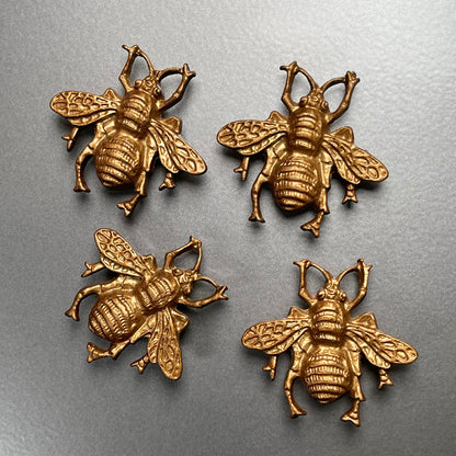 Goldene Hummel-Kühlschrankmagnete im 4er-Set