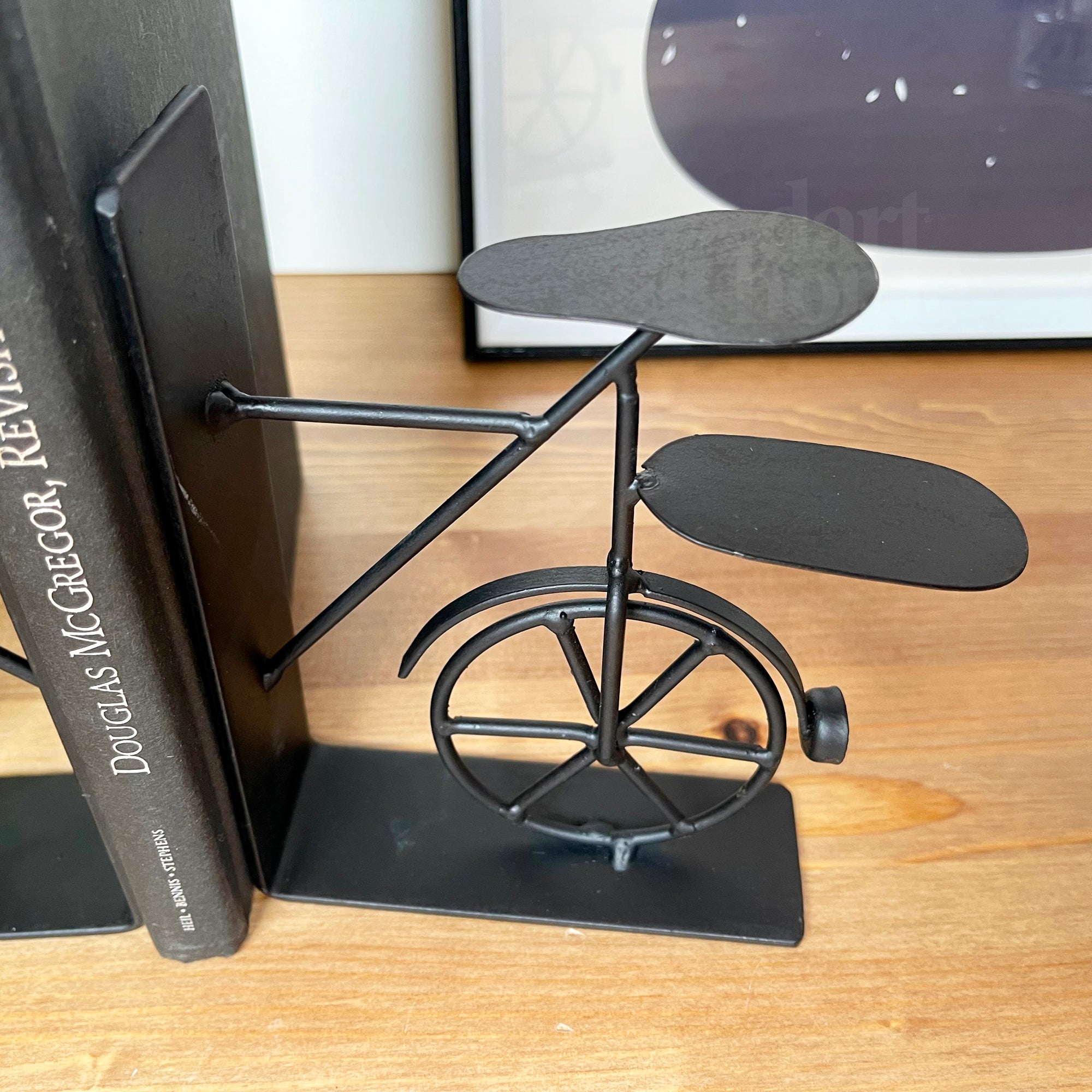 Black Bicycle Bookends Set