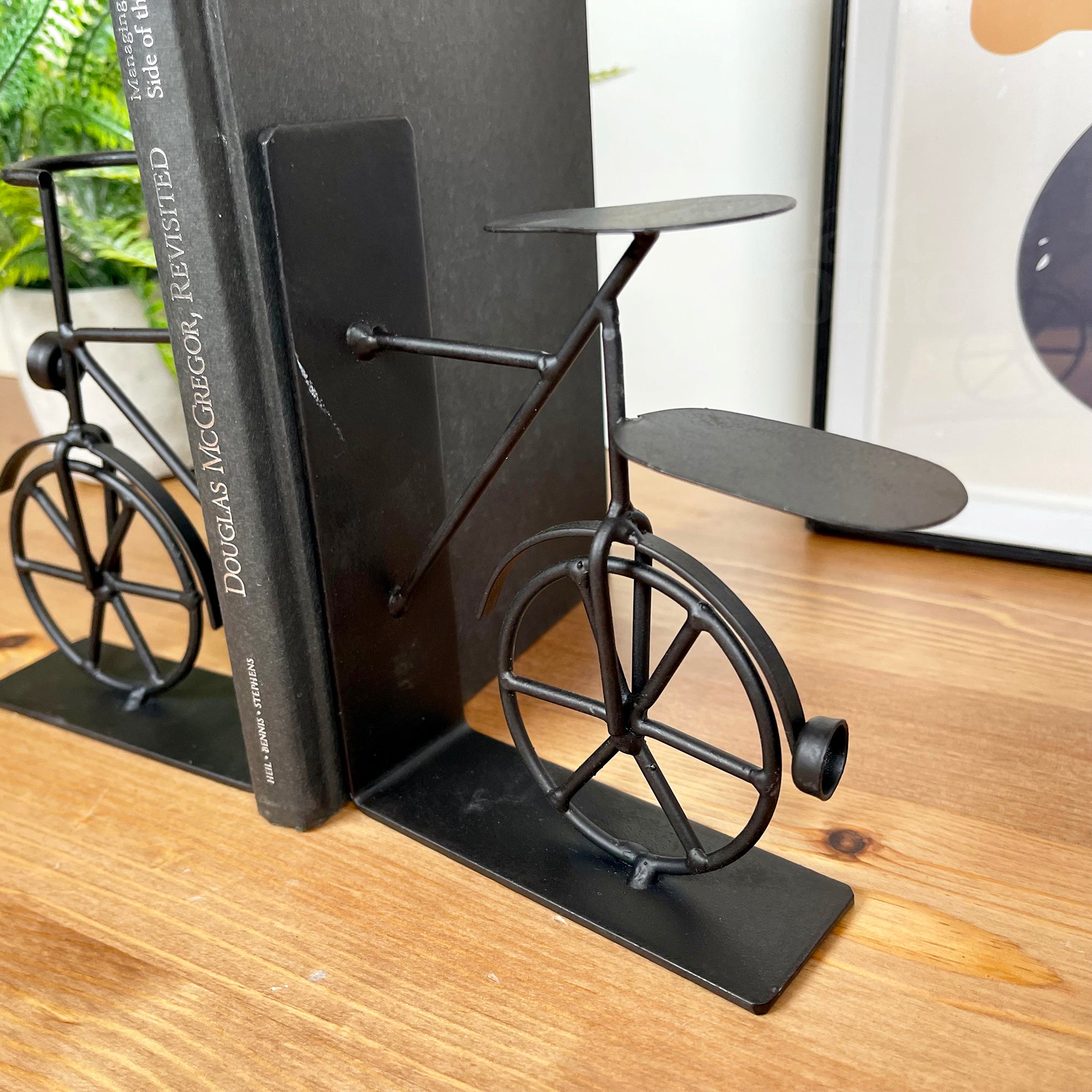 Black Bicycle Bookends Set