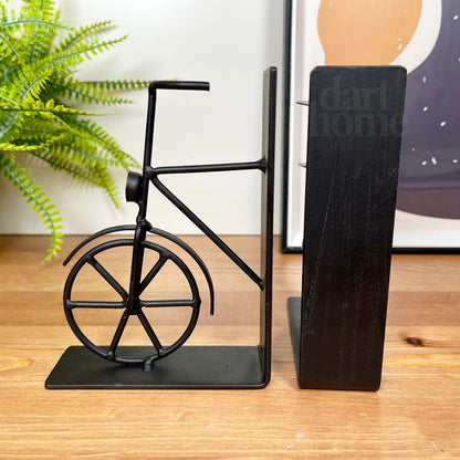 Schwarzes Fahrrad-Buchstützen-Set