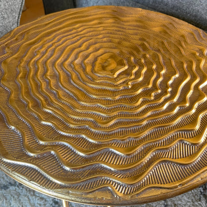 Gold Wave Side Table