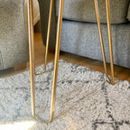 Goldener Wave-Beistelltisch