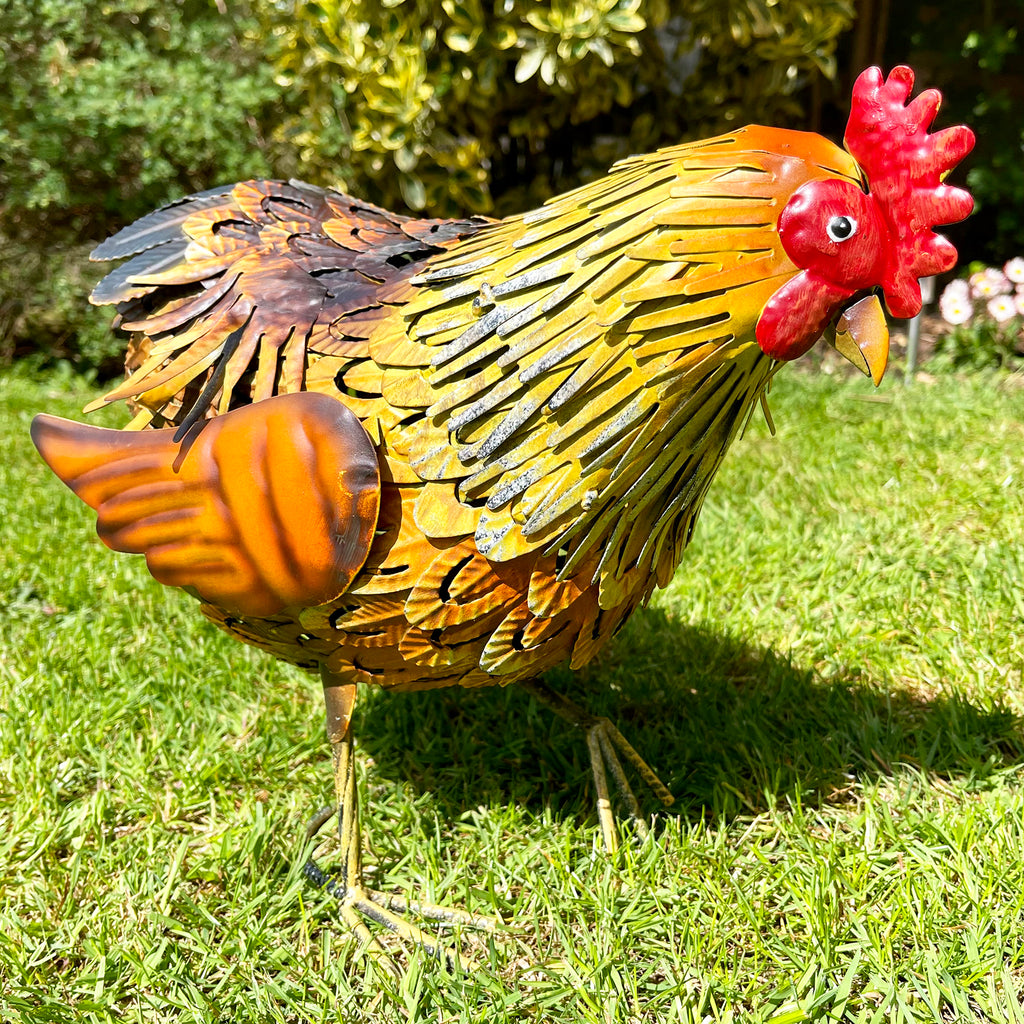 Metal Hen Garden Ornament