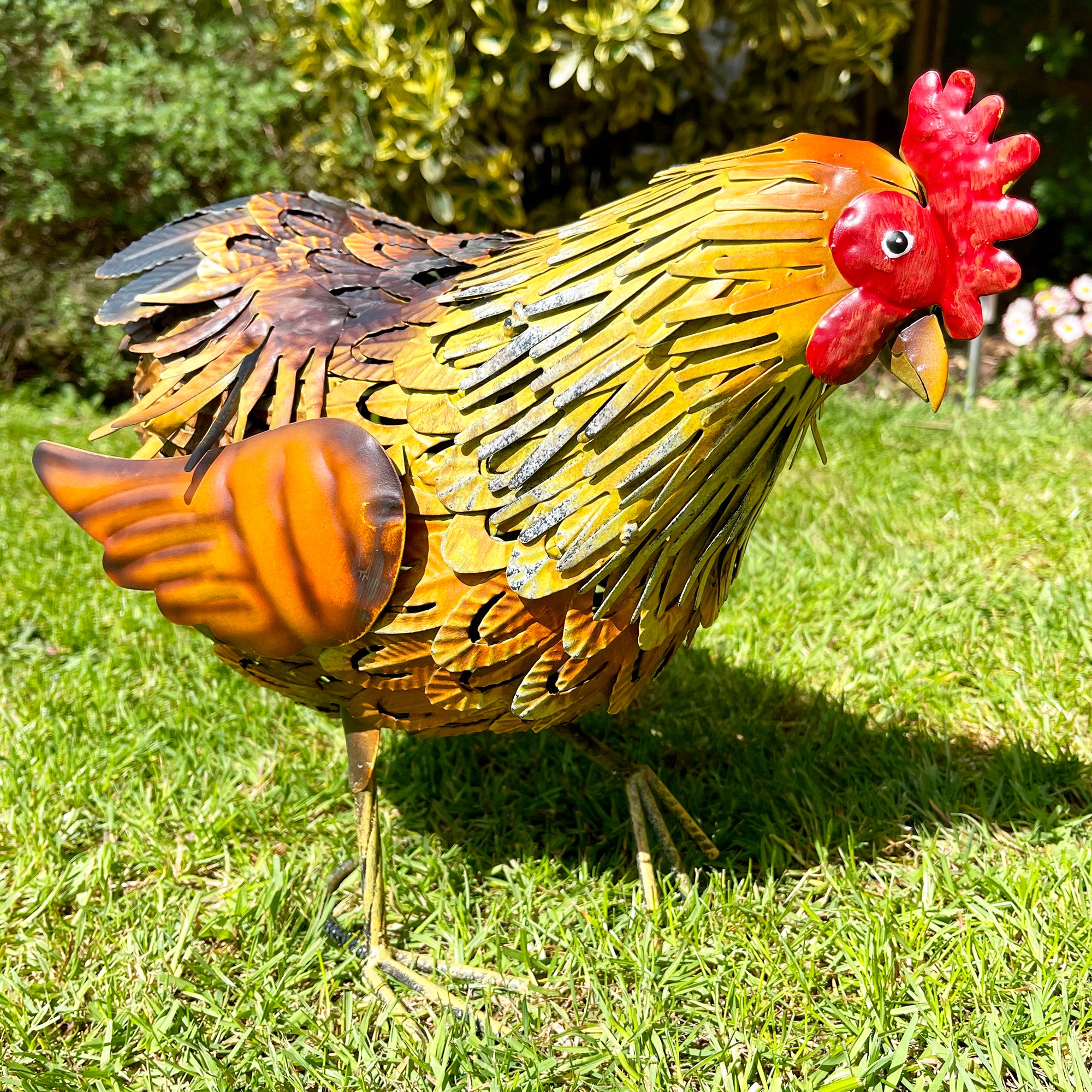Metal Hen Garden Ornament