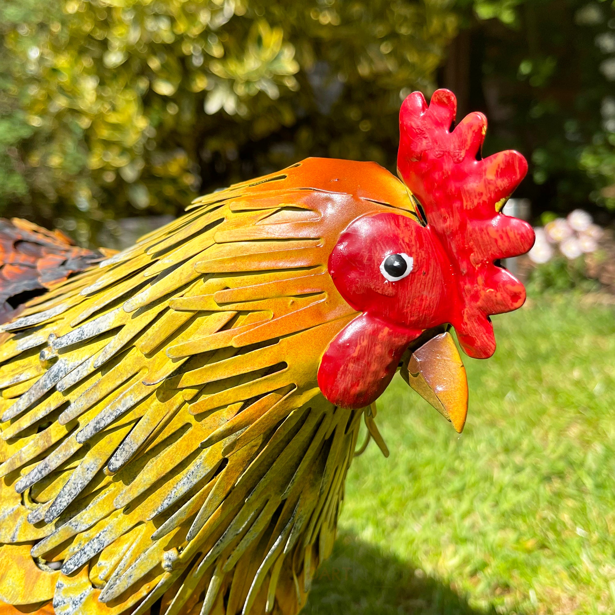 Metal Hen Garden Ornament