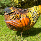 Metal Hen Garden Ornament