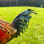 Gartendekoration Hahn aus Metall, 26 cm