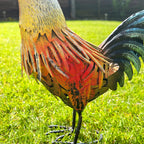 Gartendekoration Hahn aus Metall, 26 cm