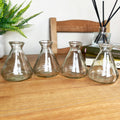 Set Of 4 Conical Bottle Bud Vases
