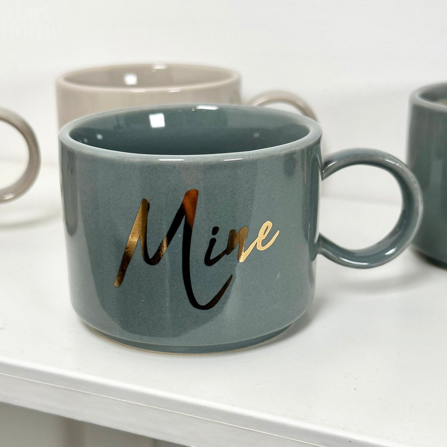 Set Of 4 Mr And Mrs Stacking Mugs 200ml