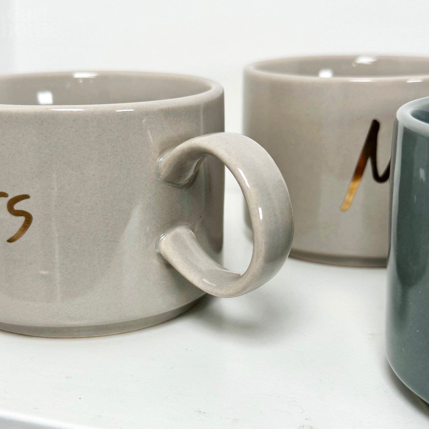 Set Of 4 Mr And Mrs Stacking Mugs 200ml