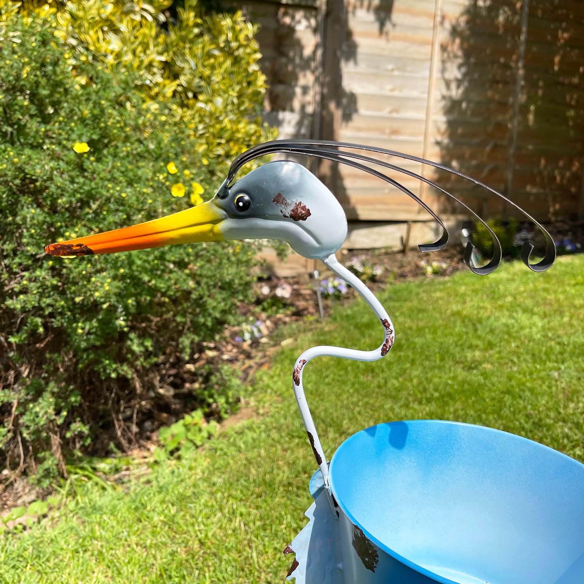 Heron Plant Pot Ornament
