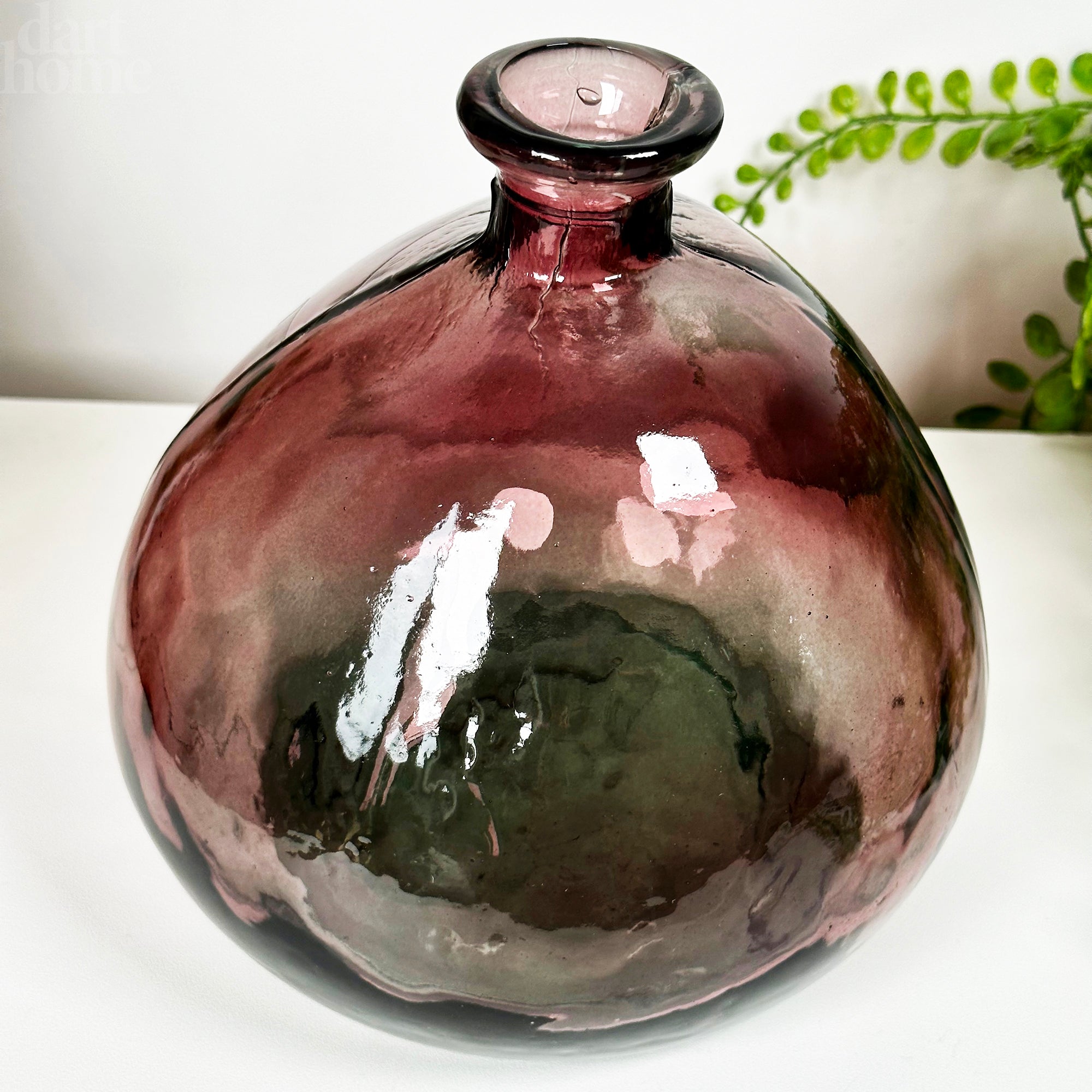 Recycled Glass Pink Bubble Vase