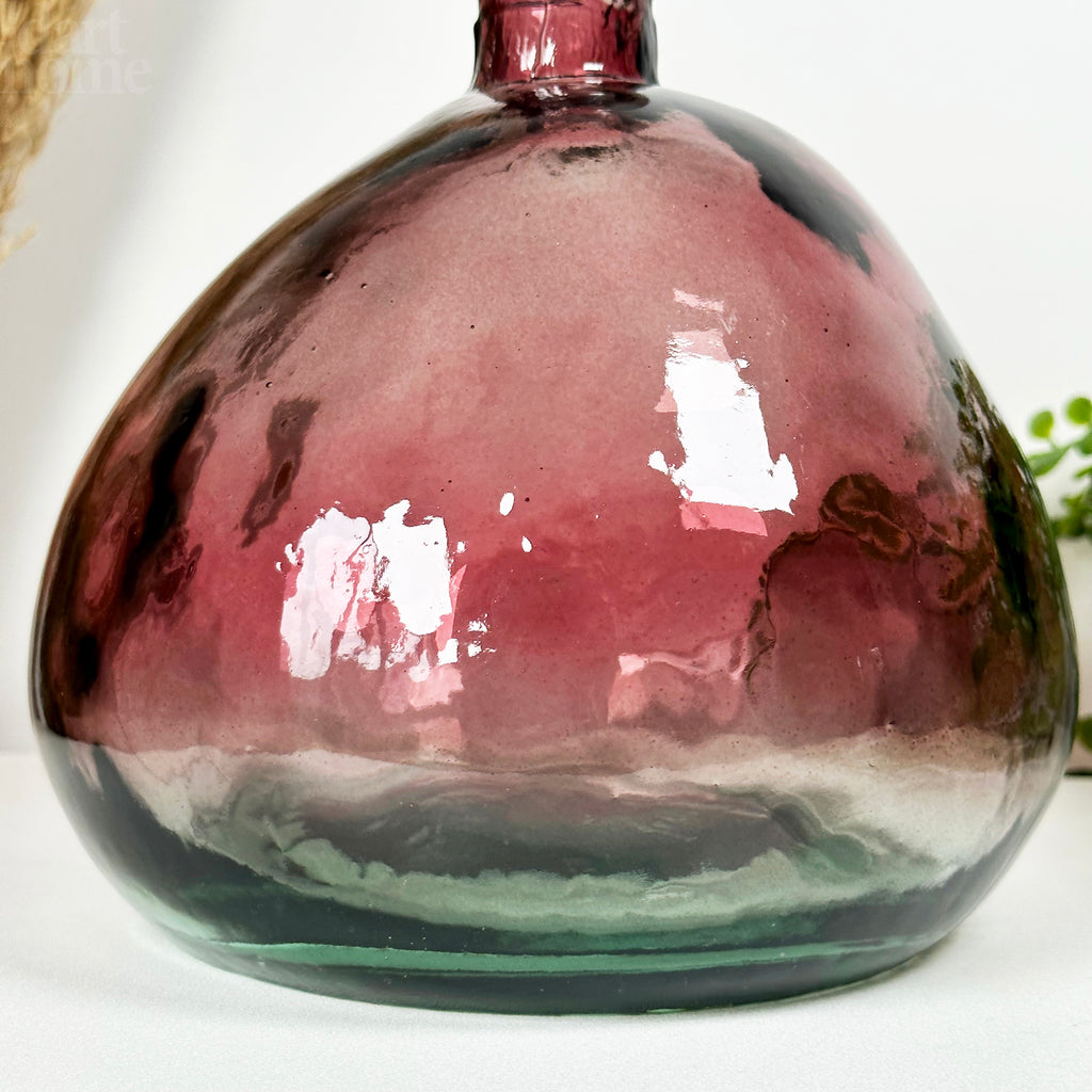 Recycled Glass Pink Bubble Vase