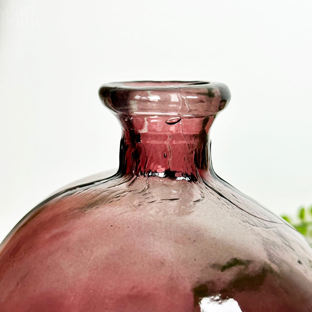 Recycled Glass Pink Bubble Vase