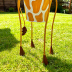 Giraffen-Blumentopf-Ornament aus Metall