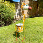 Giraffen-Blumentopf-Ornament aus Metall