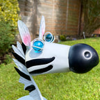 Metal Zebra Plant Pot Ornament