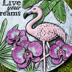 Zement-Flamingo-Garten-Trittsteine ​​im 2er-Set
