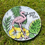 Zement-Flamingo-Garten-Trittsteine ​​im 2er-Set
